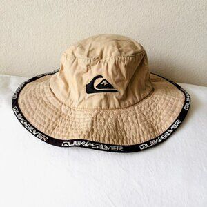 Quiksilver tan bucket hat summer sun hat